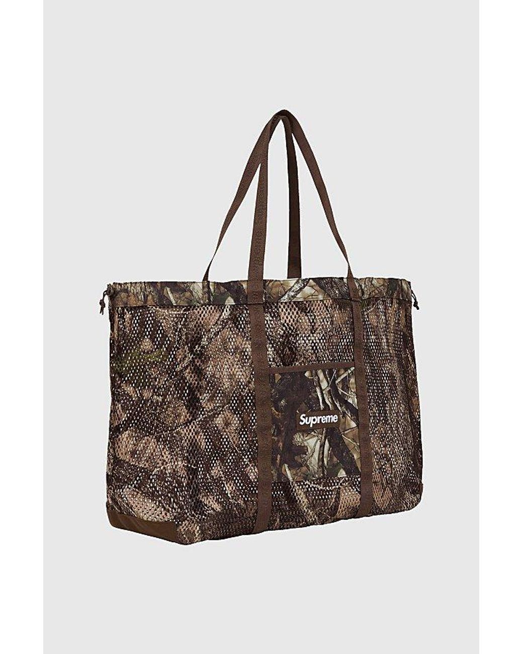 Supreme Mesh Tote Bag (Ss25) in Brown for Men | Lyst
