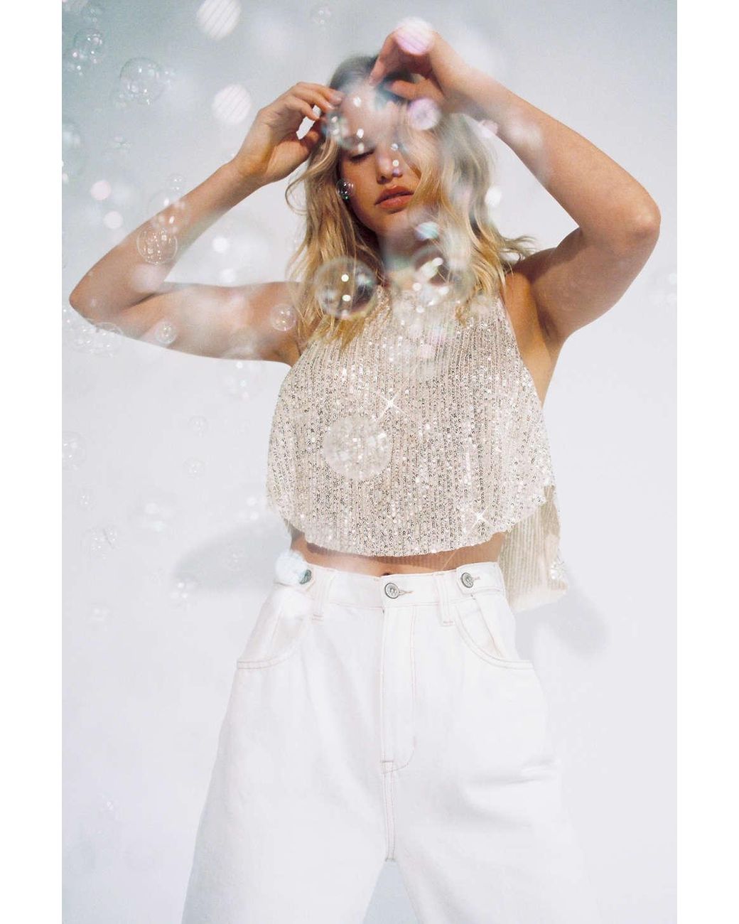 sequin swing top