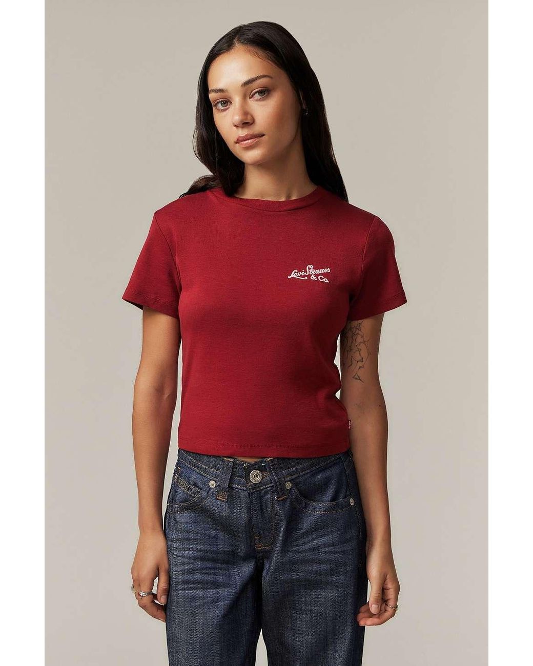 Levi s Essential Sporty T shirt in Red Lyst UK