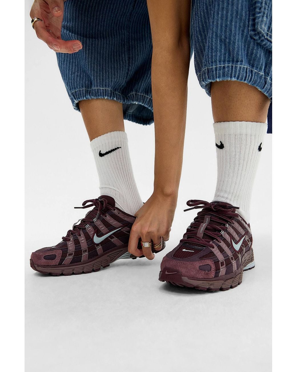 Nike Blue Burgundy P-6000 Trainers