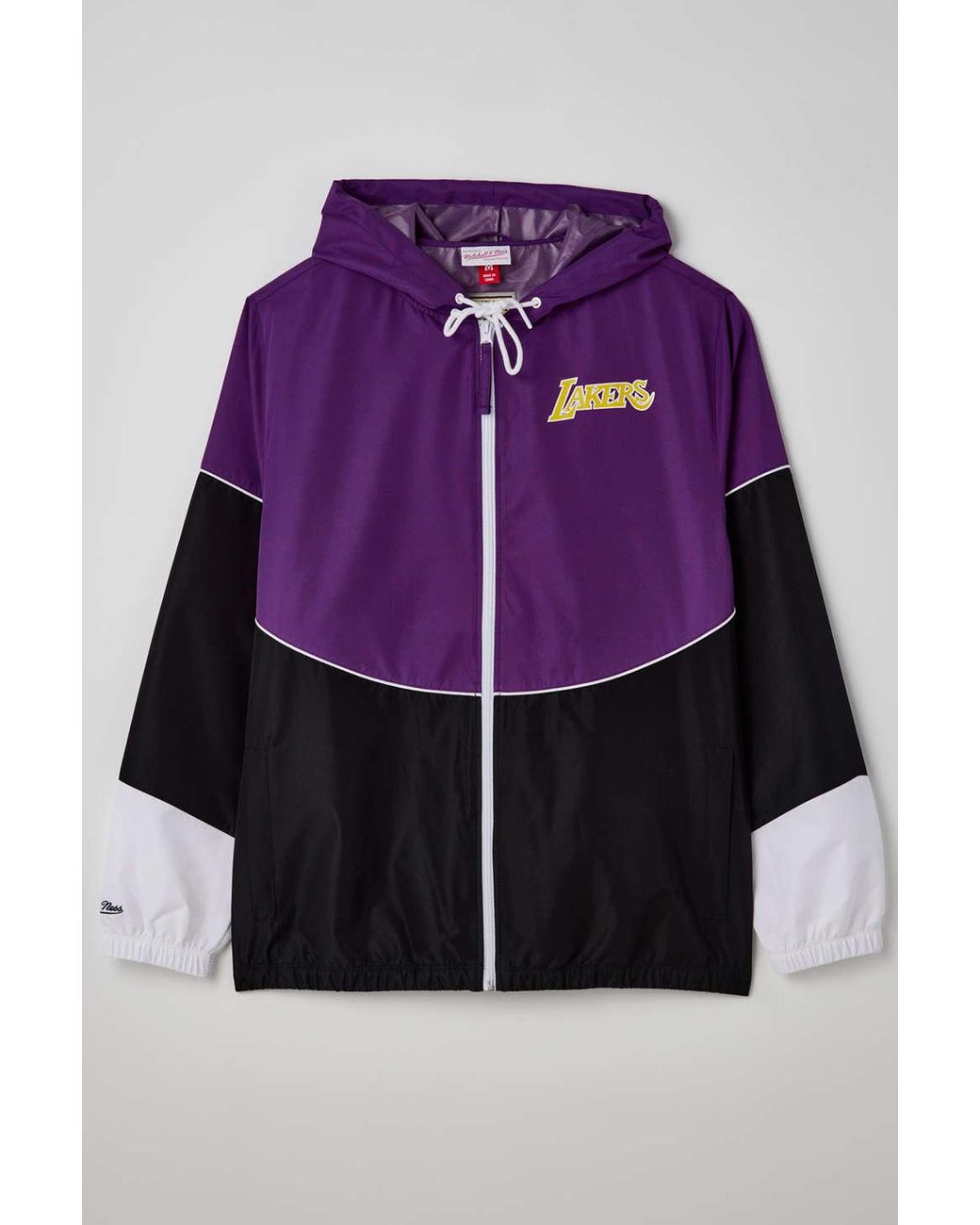 Jackets Mitchell & Ness Heavyweight Satin Los Angeles Lakers Jacket Purple