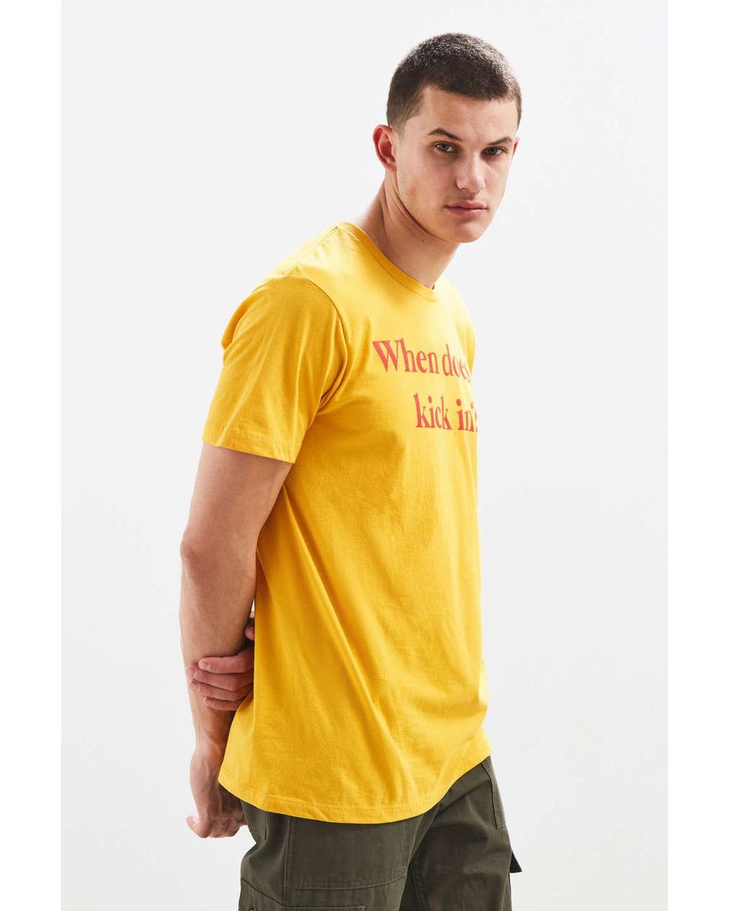 Urban Outfitters When Does It Kick In Tee in Metallic for Men | Lyst