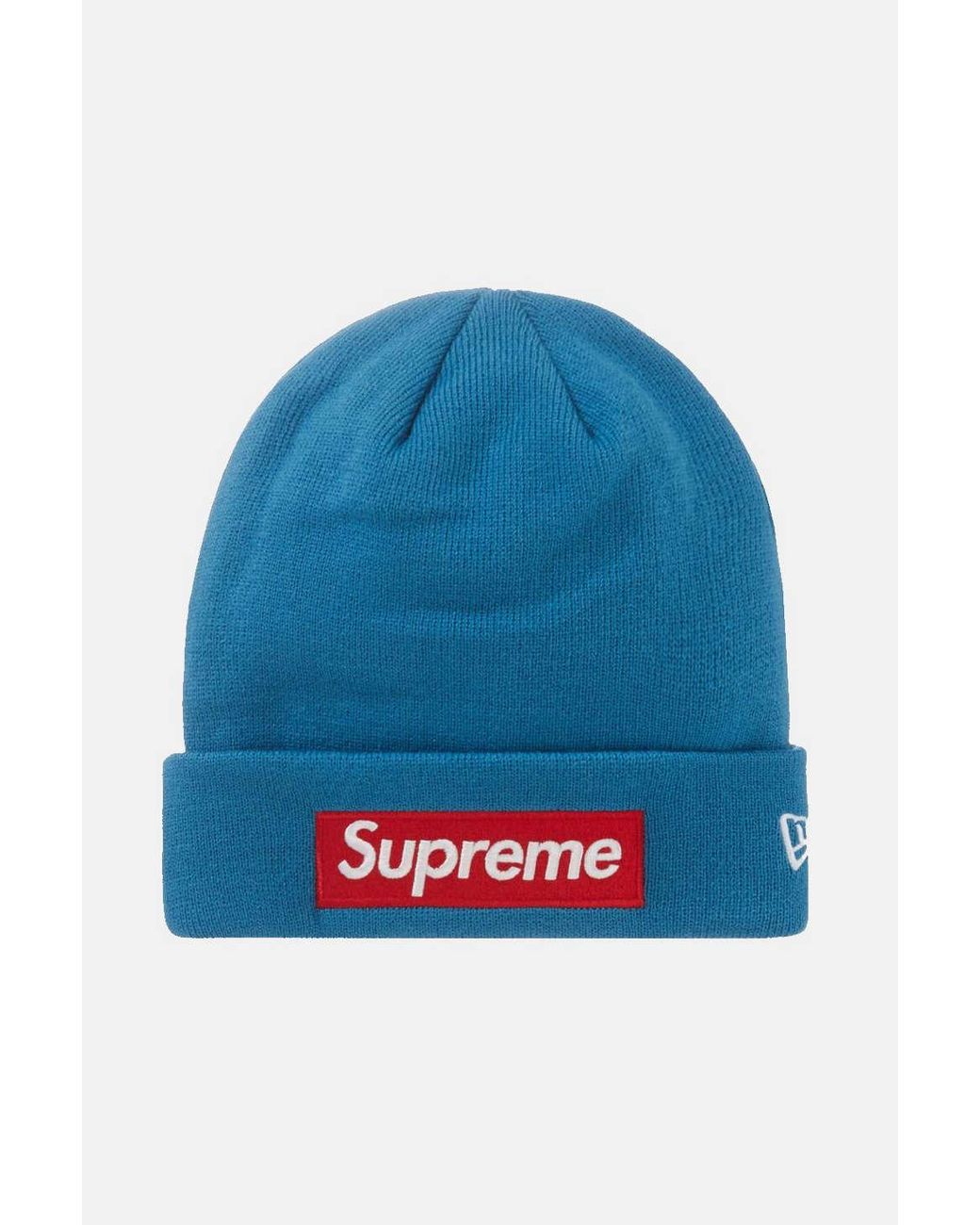 Supreme New Era Box Logo Beanie (fw22) in Blue for Men