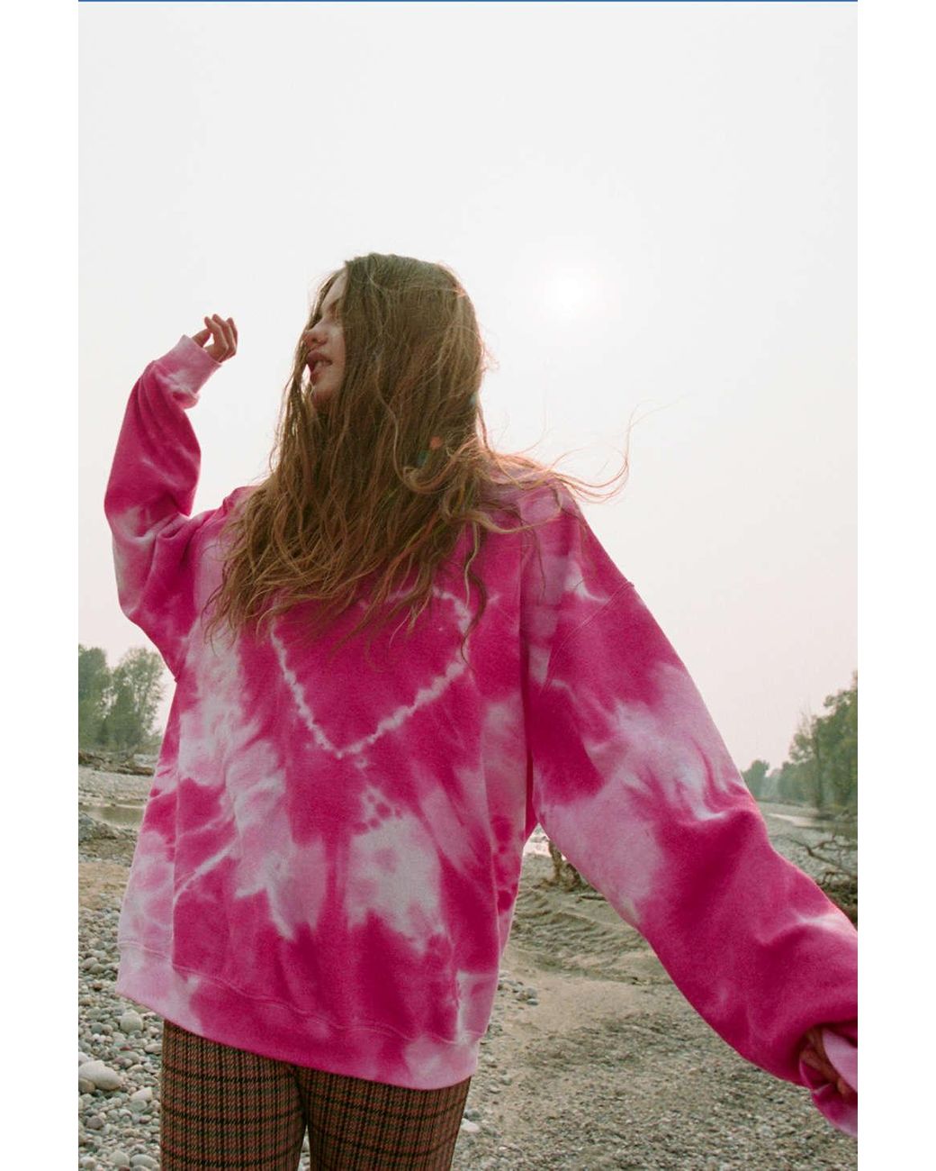Urban outfitters pink heart sweatshirt Clearance