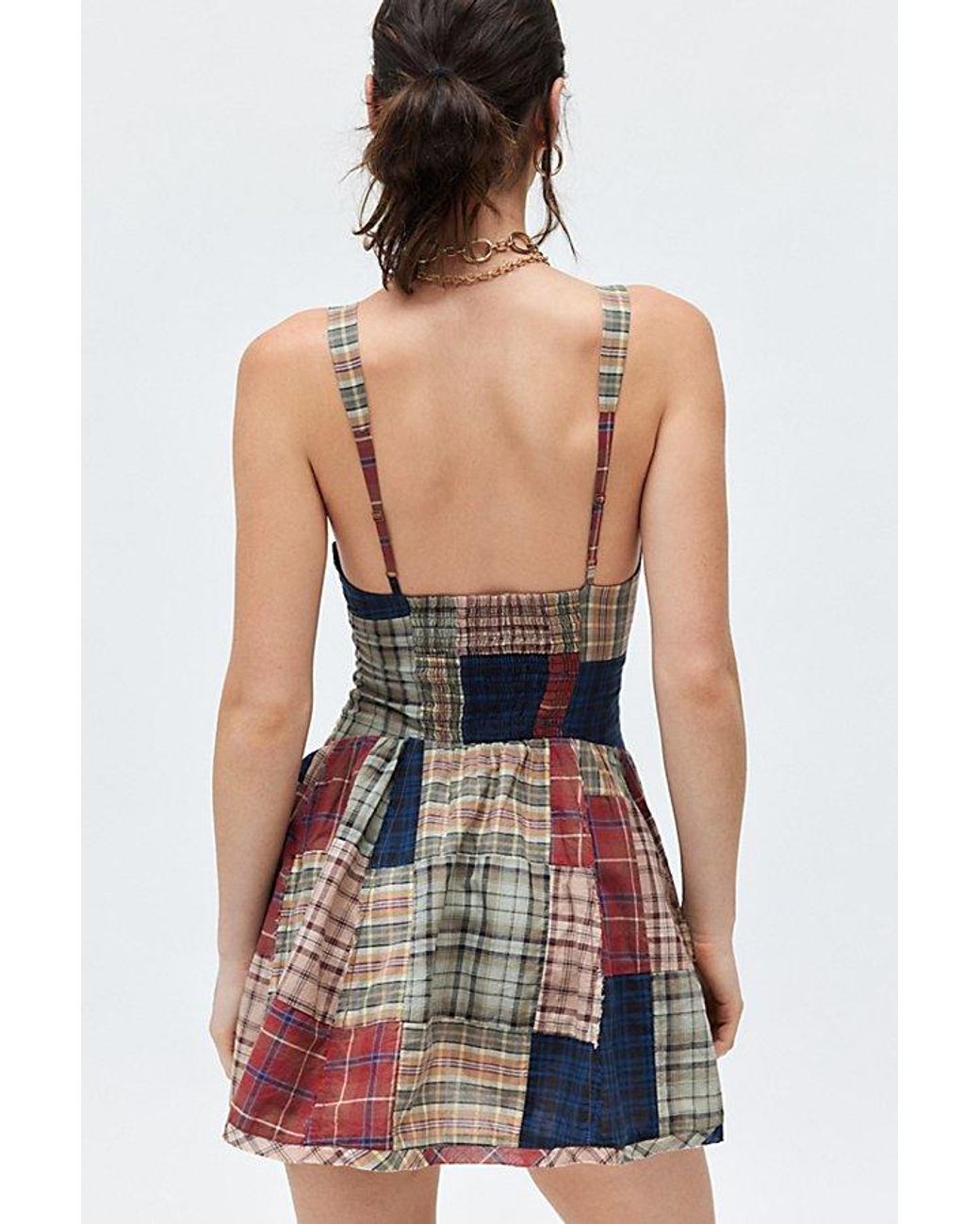 slim fit dress slacks Brown Sugar Sequin Plaid Round Neck Mini Dress