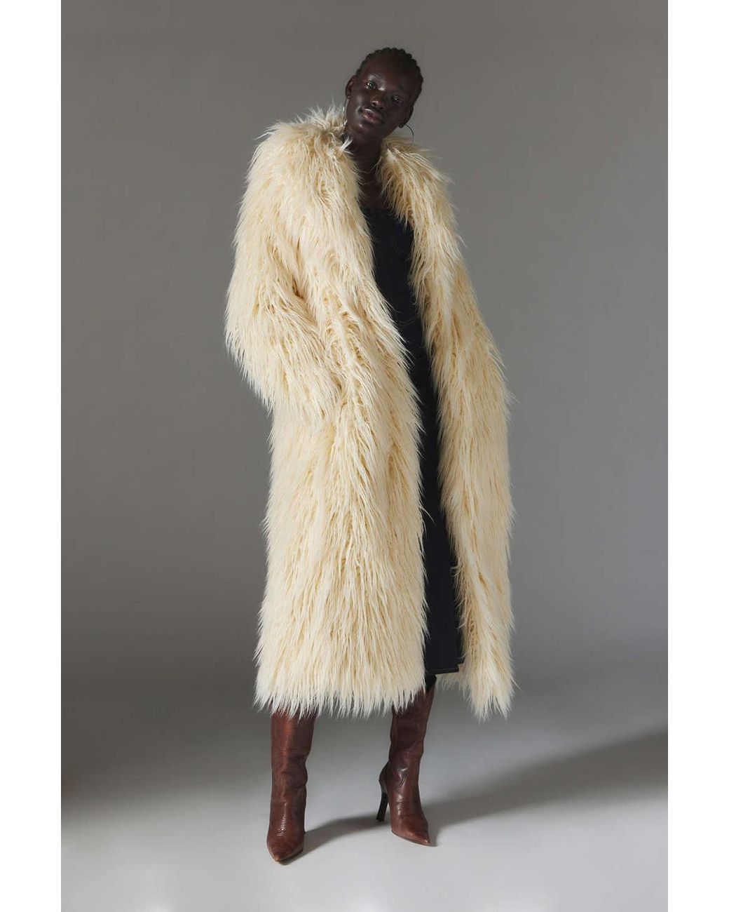 Silence + Noise Silence + Noise Naomi Faux Fur Shaggy Coat Silence + Noise Silence + Noise Naomi Faux Fur Shaggy Coat