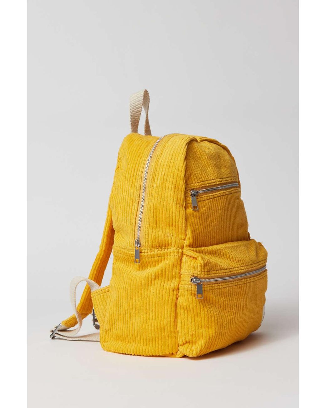 Yellow corduroy backpack new arrivals