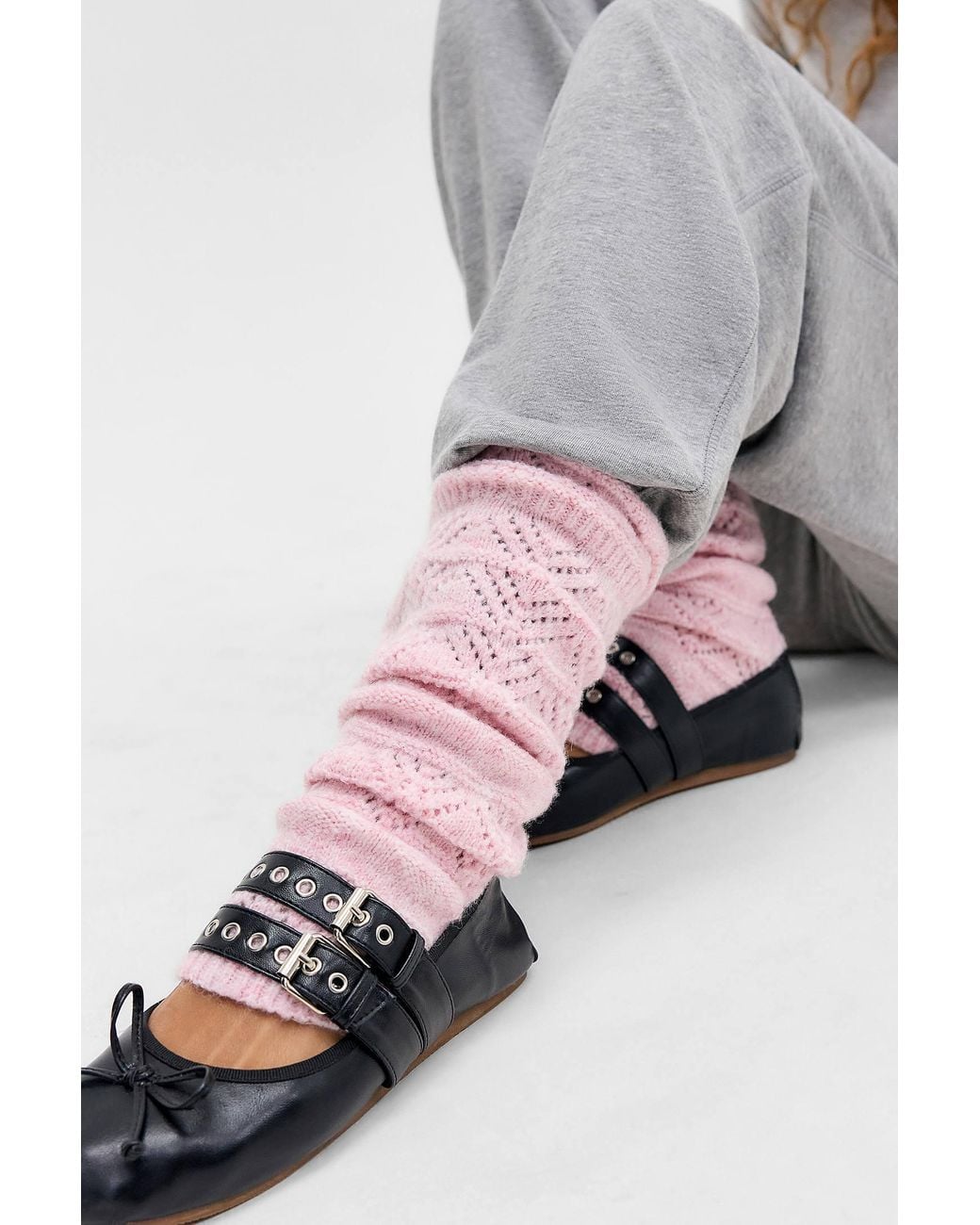 Out From Under Gray Pointelle Leg Warmers