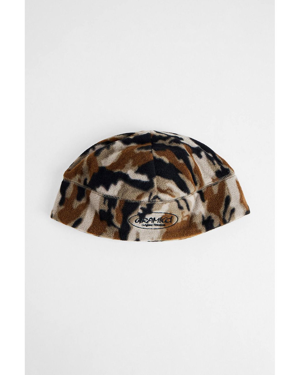 Gramicci Black Camo Thermal Fleece Beanie for men