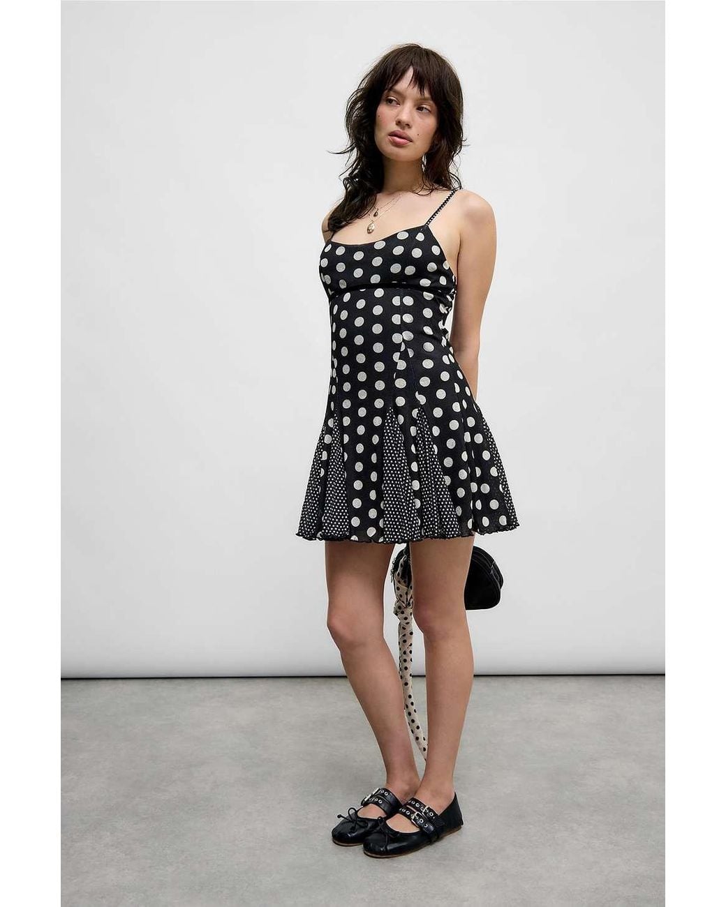brown polka dot dress urban outfitters Petal and Pup Women's Arella Maxi Dress