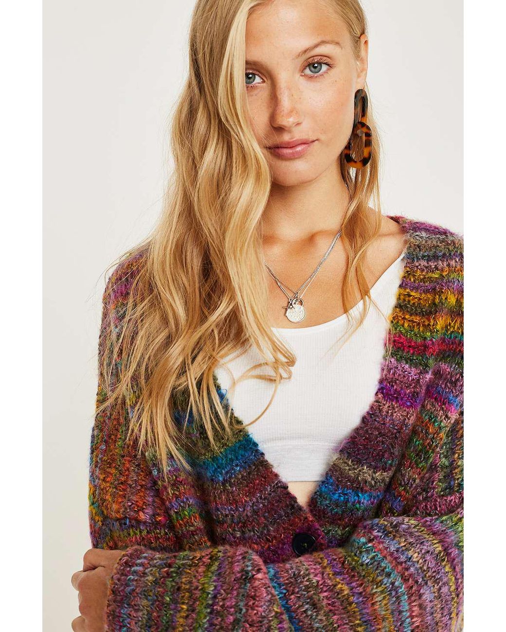 Urban Outfitters Uo Space-dye Cardigan 