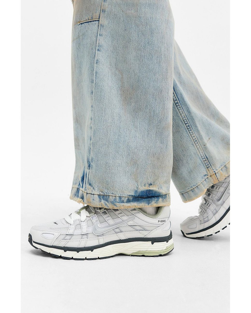 Nike Blue Platinum Tint P-6000 Trainers for men