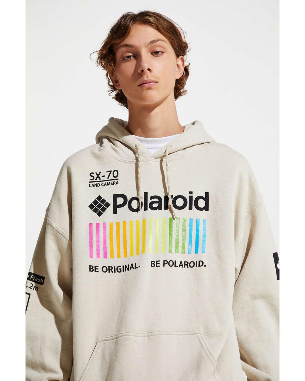 Urban Outfitters Polaroid Hoodie Sweatshirt in Gray for Men | Lyst