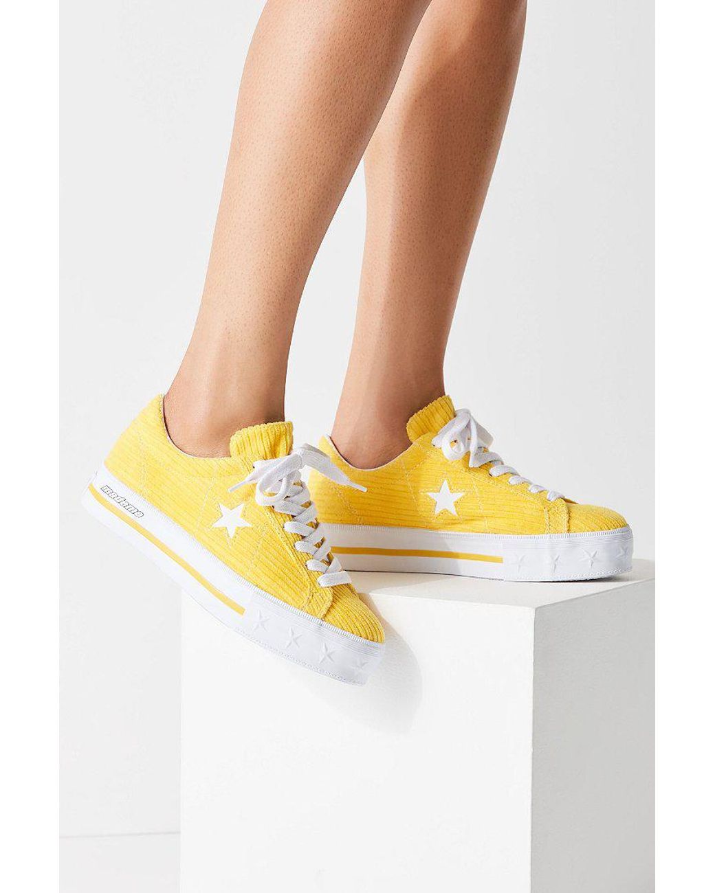 Converse Converse One Star X Mademe Corduroy Platform Sneaker in Yellow |  Lyst