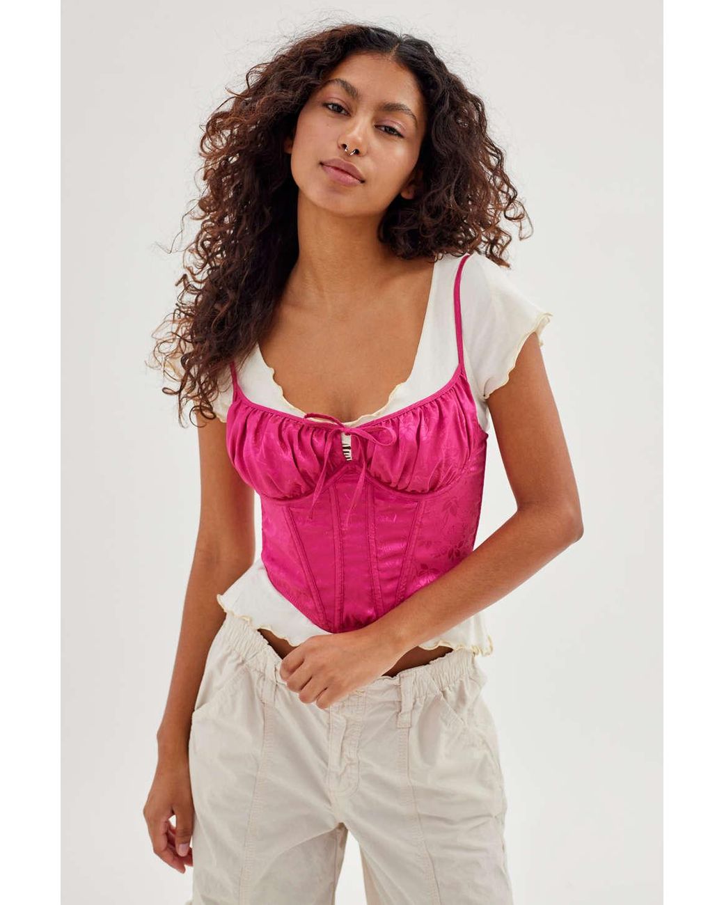 Urban Outfitters Out From Under Devon Satin Corset