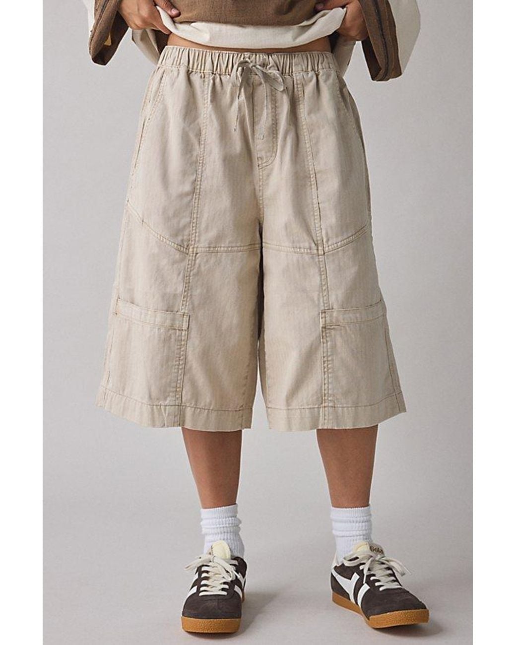 BDG Mario Pull-On Cotton Utility Jort in Brown | Lyst