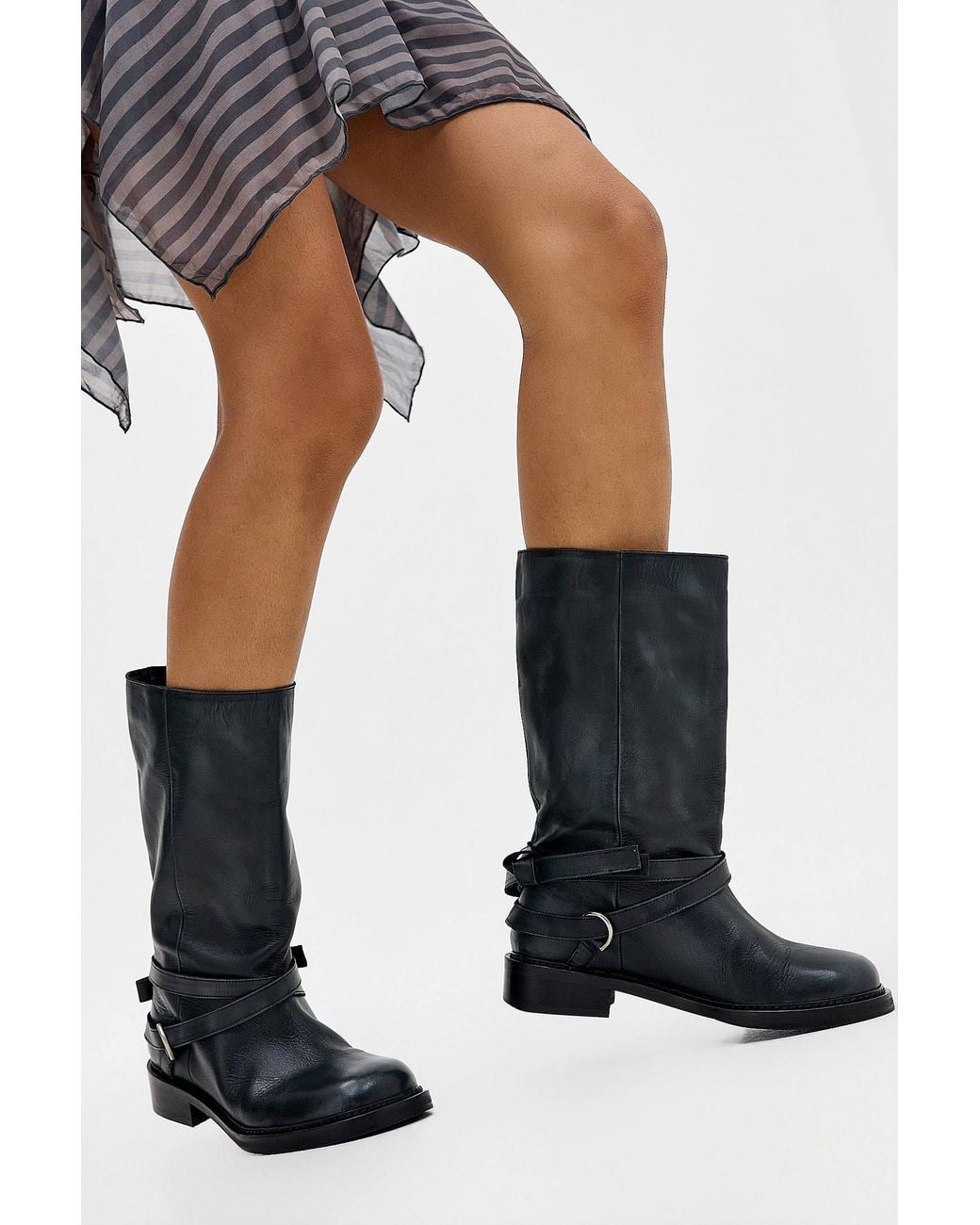 BDG Black Oita Ankle Strap Boots