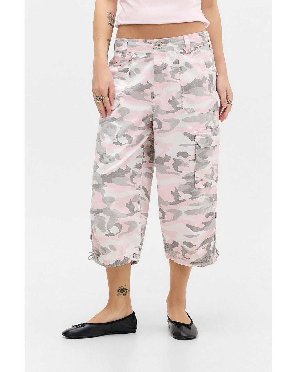 BDG Pink Sydney Slim Crop Trousers