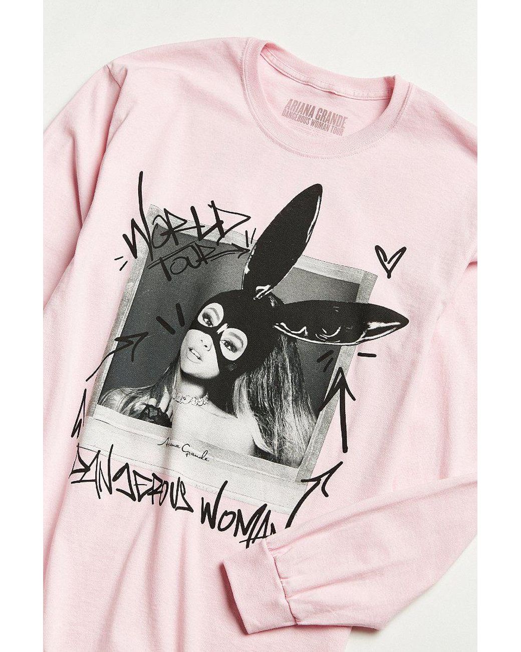 Urban Outfitters Ariana Grande Dangerous Woman Long Sleeve Tee in Pink |  Lyst