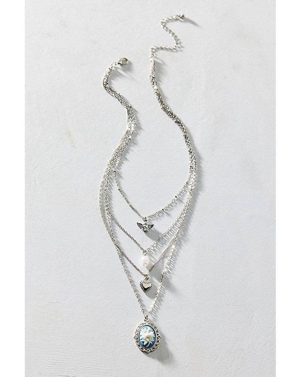 Urban Outfitters Brown Sabrina Pendant Layered Necklace