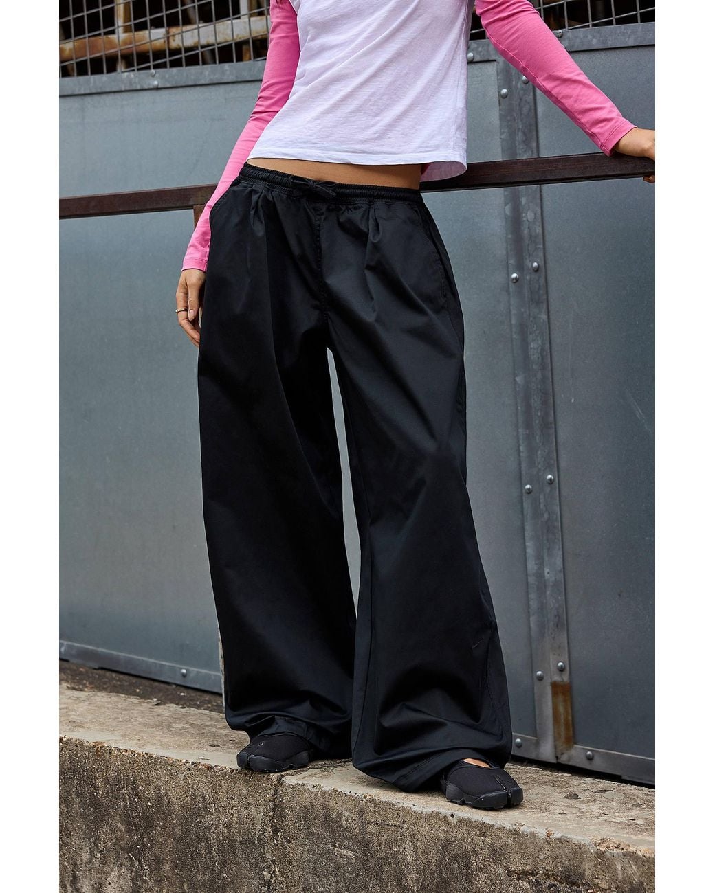 Nike Black Sportswear Wide Leg Trousers