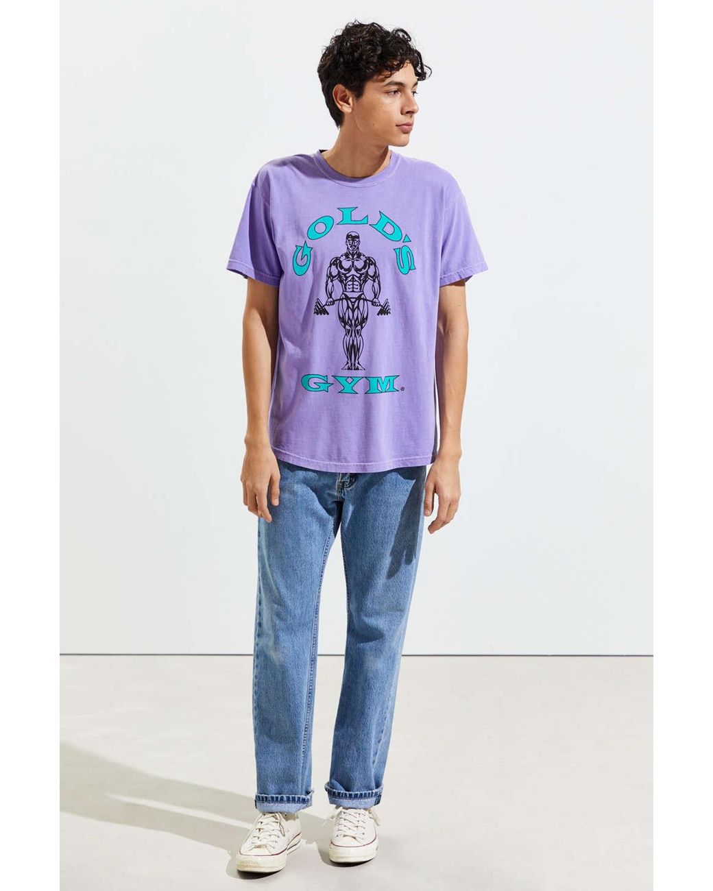 Urban Outfitters Gold's Gym Pigment Logo Dye Tee in Blue for Men | Lyst  Canada