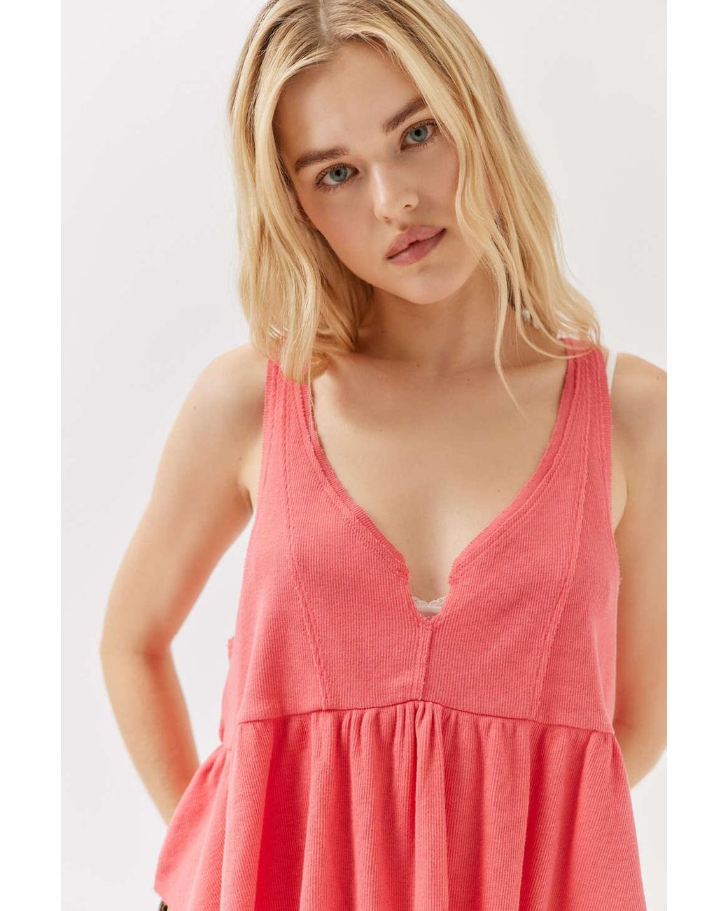 Uo lola thermal babydoll cheap tank top