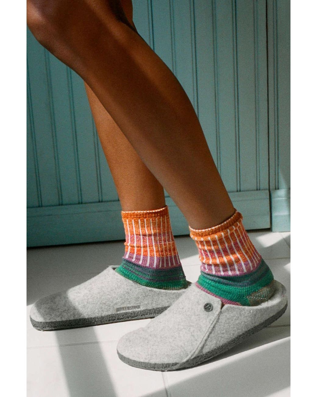 wool felt birkenstock clog