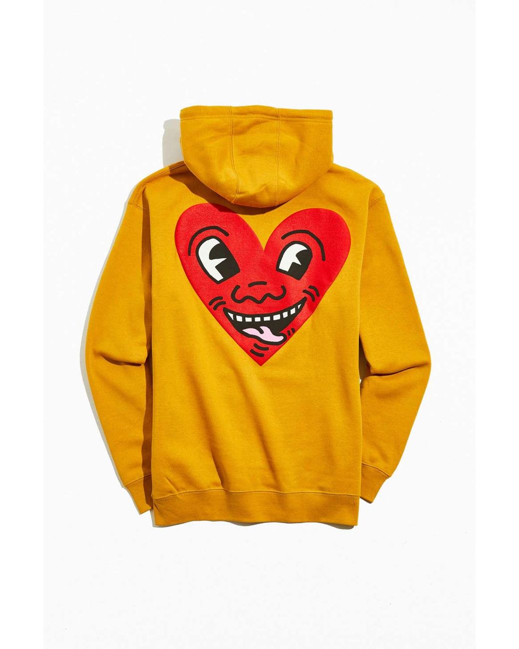 Urban Outfitters Keith Haring Puff Heart Hoodie Sweatshirt in Metallic for  Men | Lyst