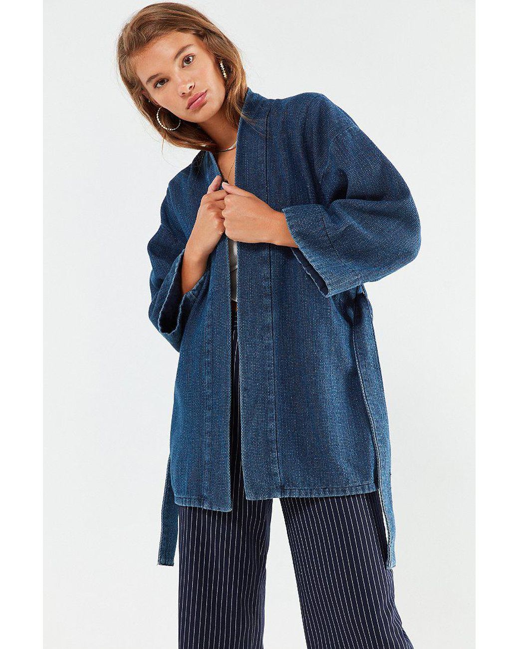 Denim kimono cheap jacket womens