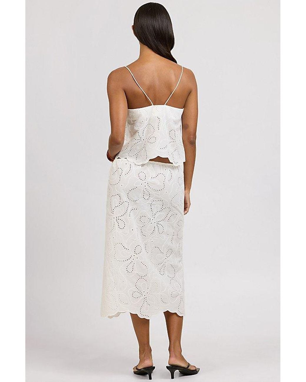 Onia White Scallop Cami
