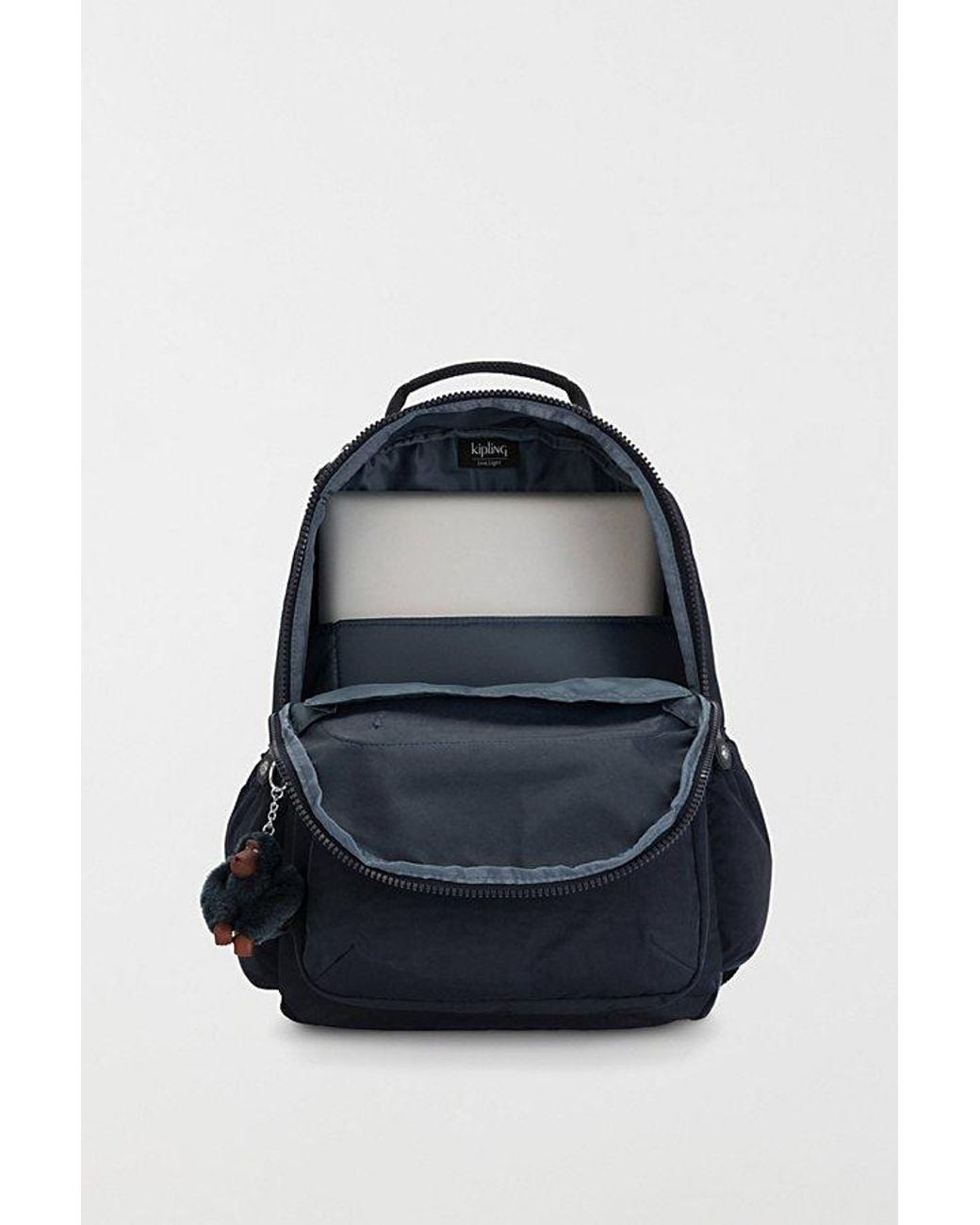 Kipling Blue Seoul Large Nylon Backpack