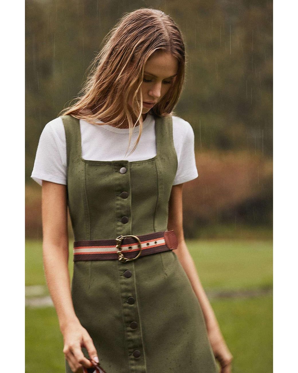 Urban outfitters denim button dress outlet