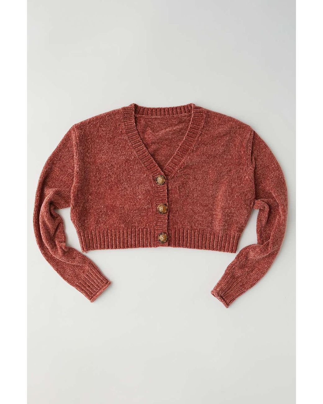 chenille cropped cardigan