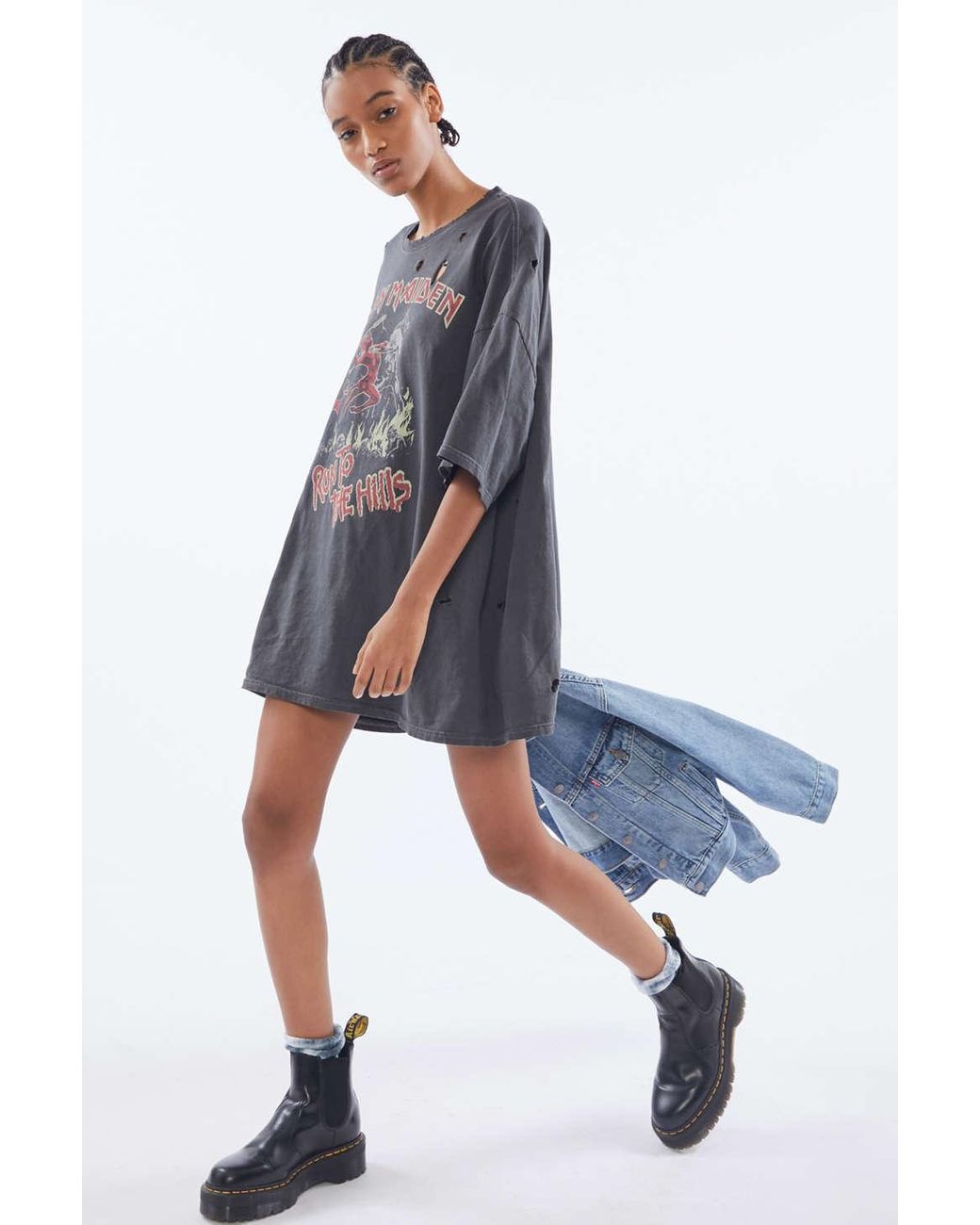 Outfitters Iron Maiden Run To The Hills Distressed Dress | Lyst