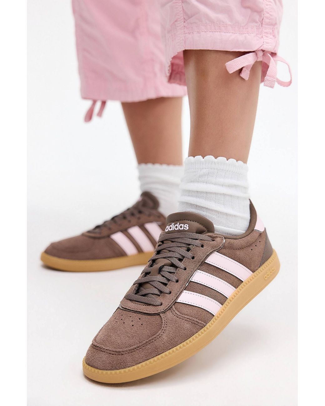 Adidas Brown & Pink Breaknet Trainers