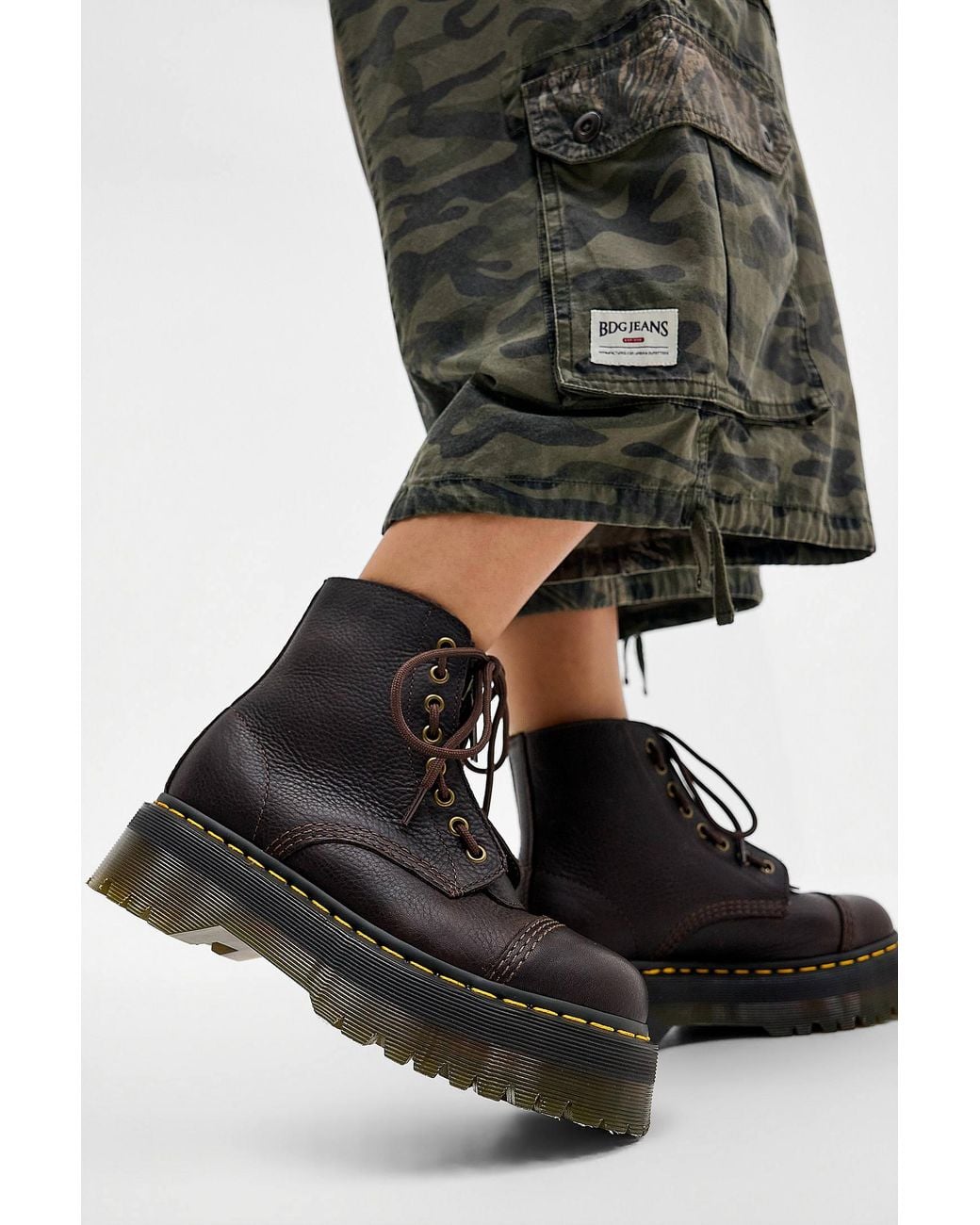 Dr. Martens Black Dark Brown Sinclair 8-eye Boots