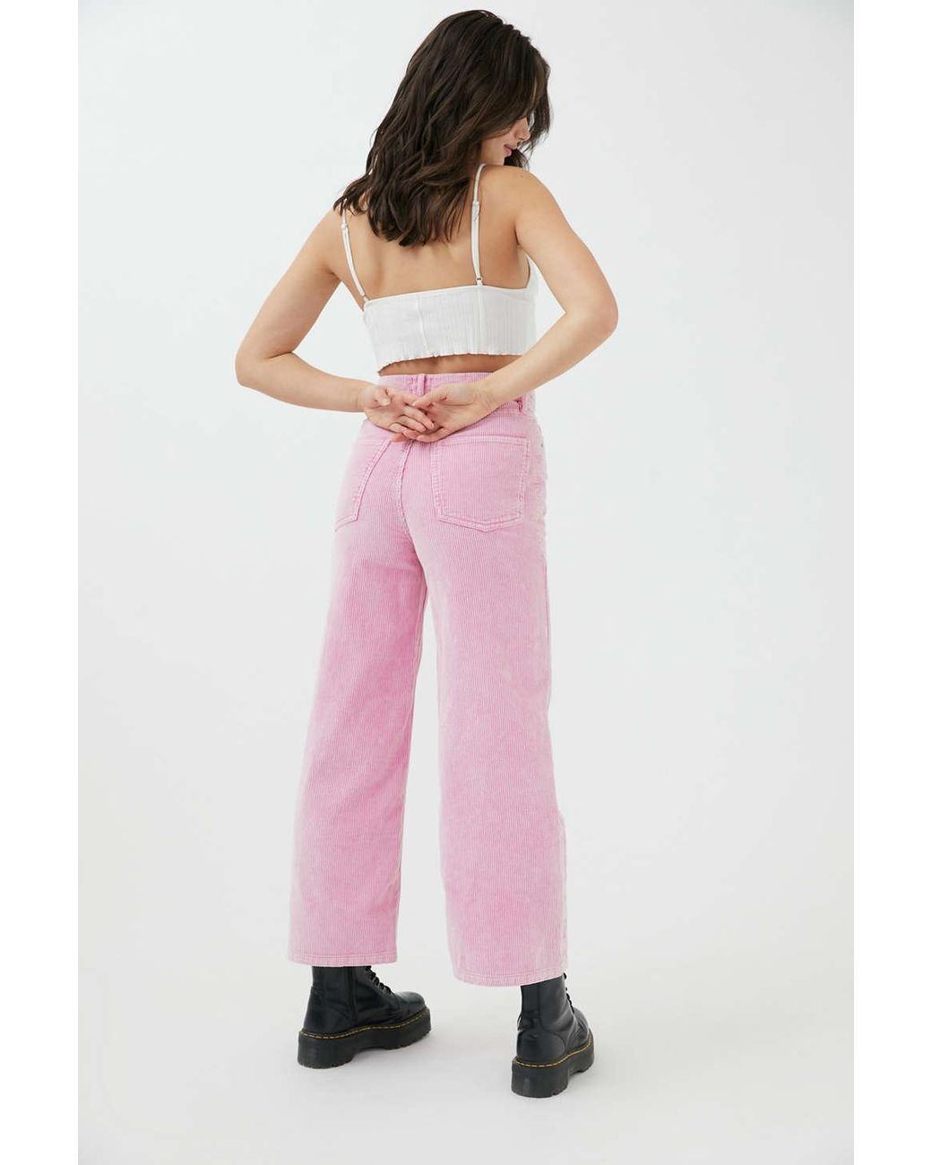BDG High & Wide-leg Corduroy Pant in Pink | Lyst