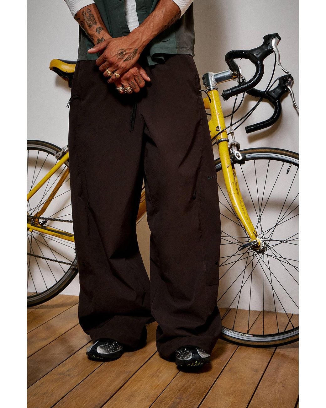 Nike Black Tech Brown Utility Trousers for men