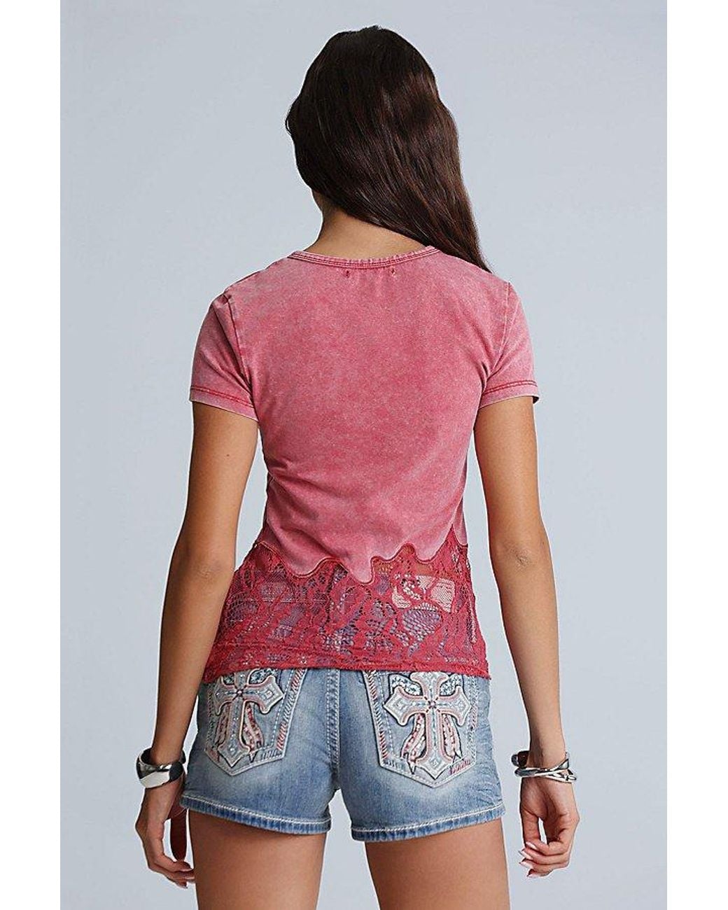 Miss Me Red Roxy Graphic Tee