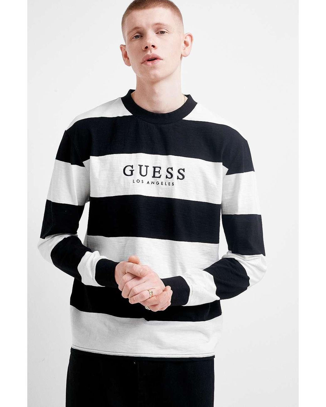 guess hoodie striped