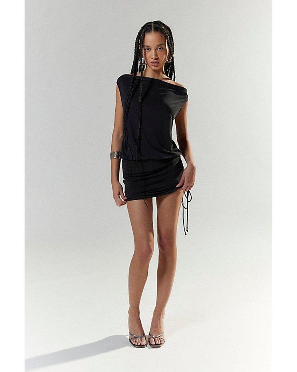 Silence + Noise Cynthia One-Shoulder Mini Dress in Black | Lyst