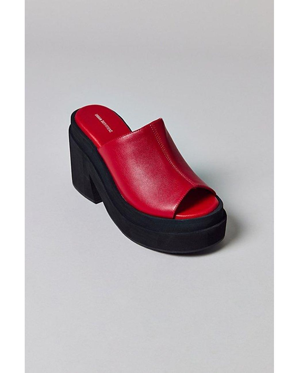 Urban Outfitters Red Uo Pippa Platform Mules