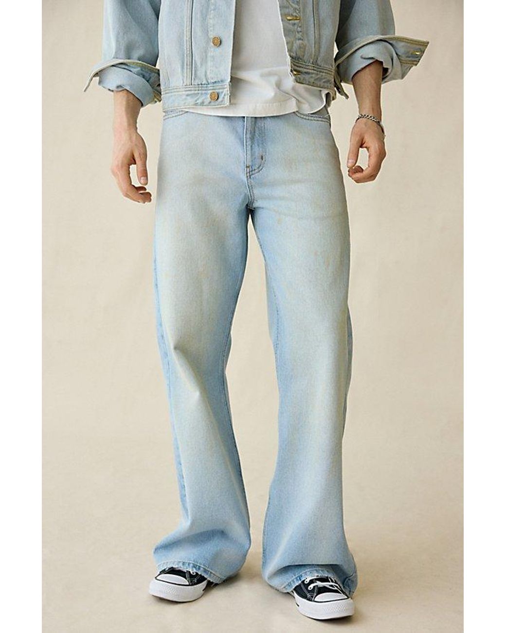 BDG Blue Slacker Relaxed Flare Jeans for men