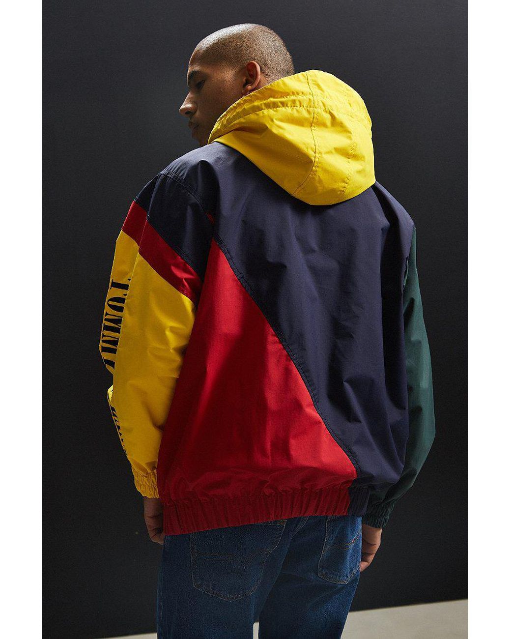 Tommy Hilfiger Synthetic Colorblocked Sailing Jacket in Blue for Men | Lyst