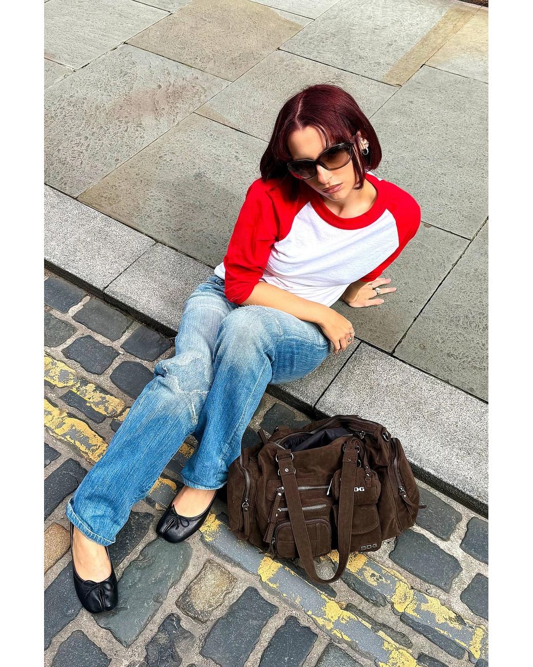 BDG Gray Lulu Pocket Suedette Shoulder Bag