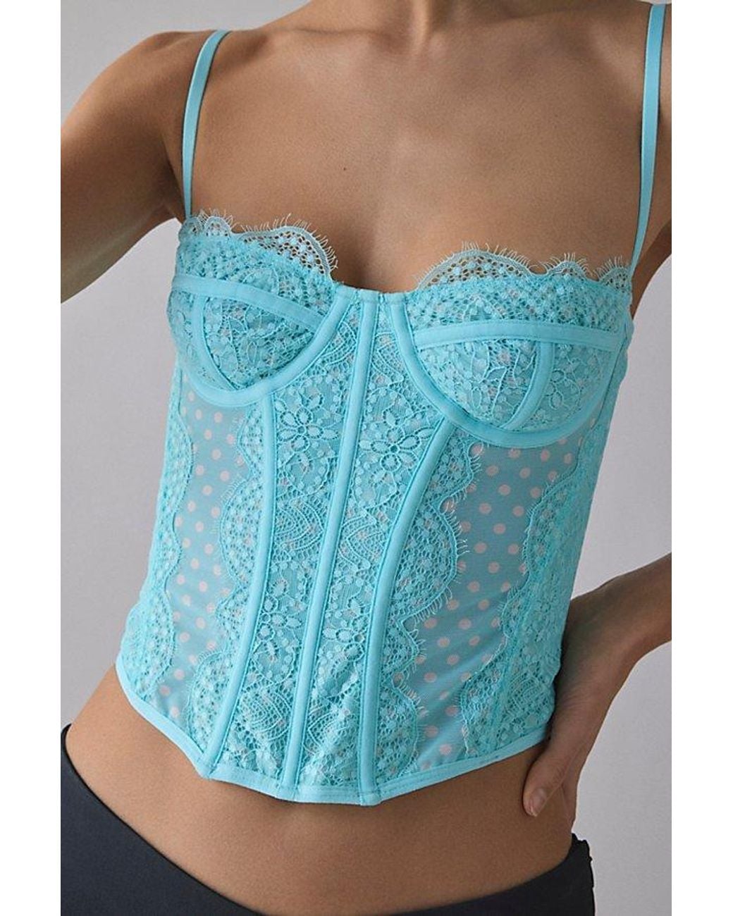 Out From Under Blue Modern Love Corset