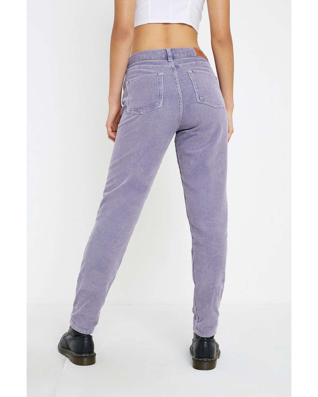 BDG Lilac Acid Wash Corduroy Mom Jeans in Purple | Lyst
