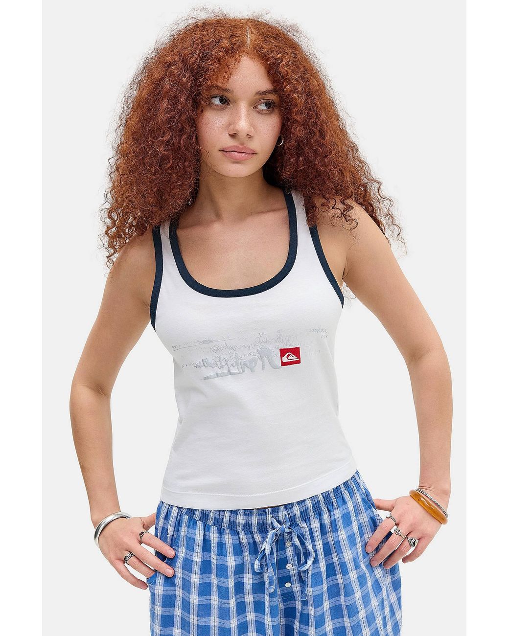 Quiksilver White Quilksilver Uo Exclusive Ecru Tank Top