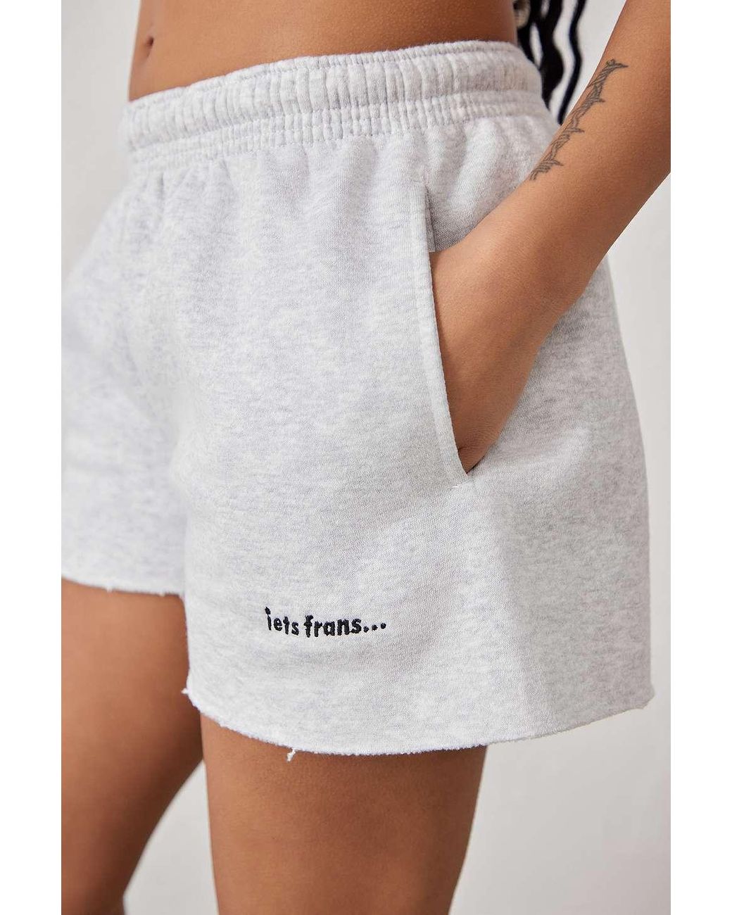 iets frans. .grey Mini Jogger Shorts Pant in White Lyst UK